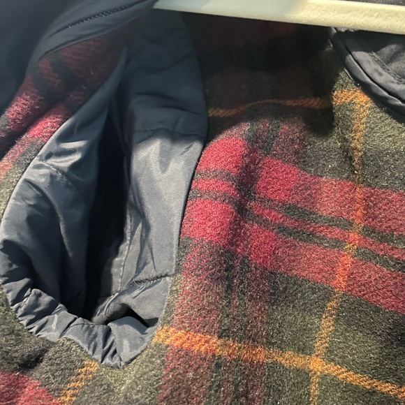 L. L. Bean Black Wool Lined Trench Coat Jacket | Size M - Picture 6 of 9